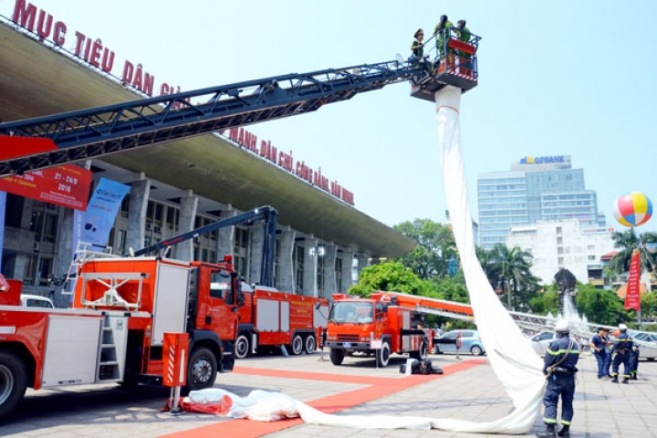 Secutech 2023 - Trải nghiệm kỹ năng trên các phương tiện phòng cháy chuyên dụng